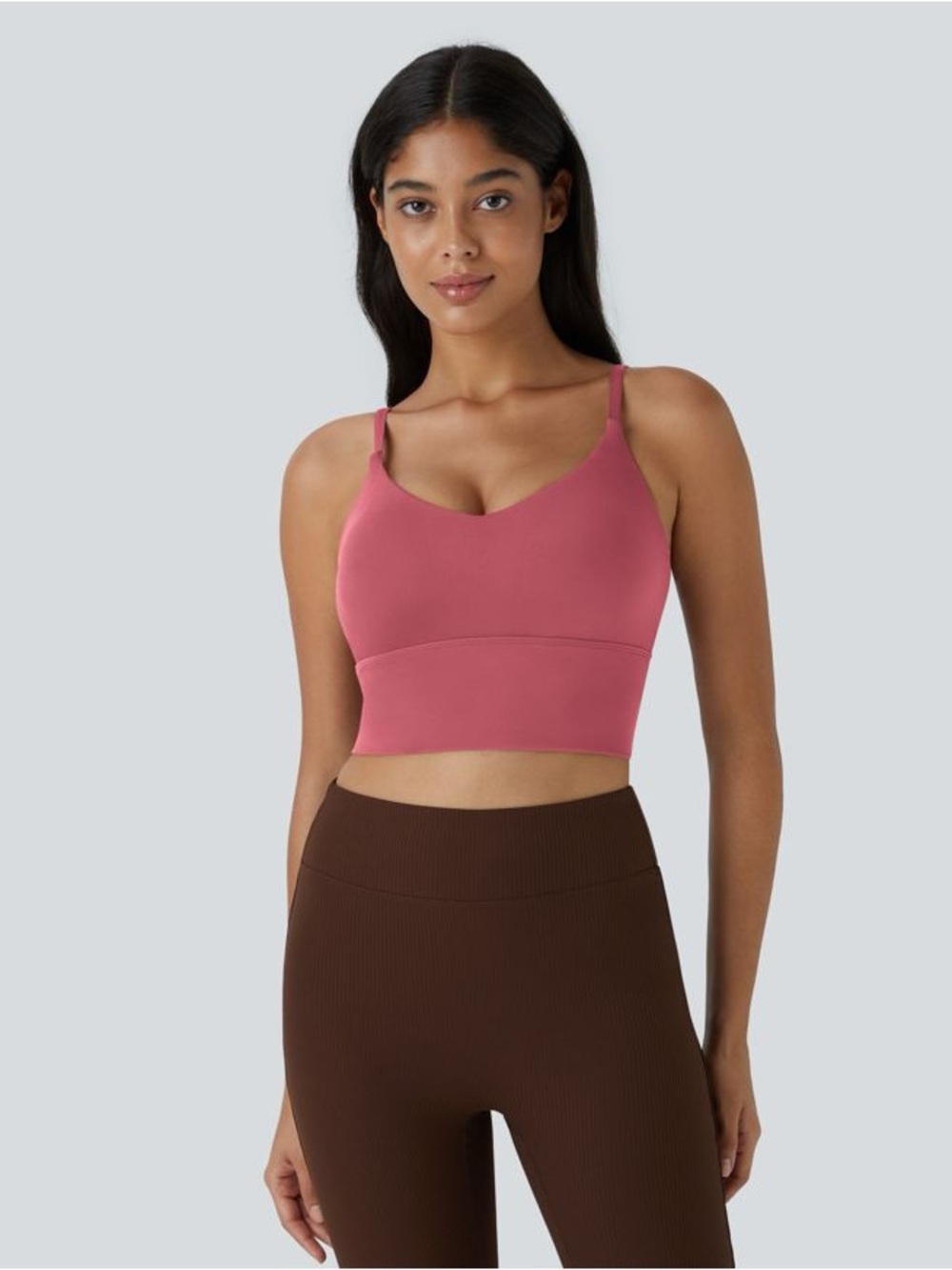 HALARA SoftlyZero™ Low Support V Neck Yoga Sports Bra-A-D Cups XL